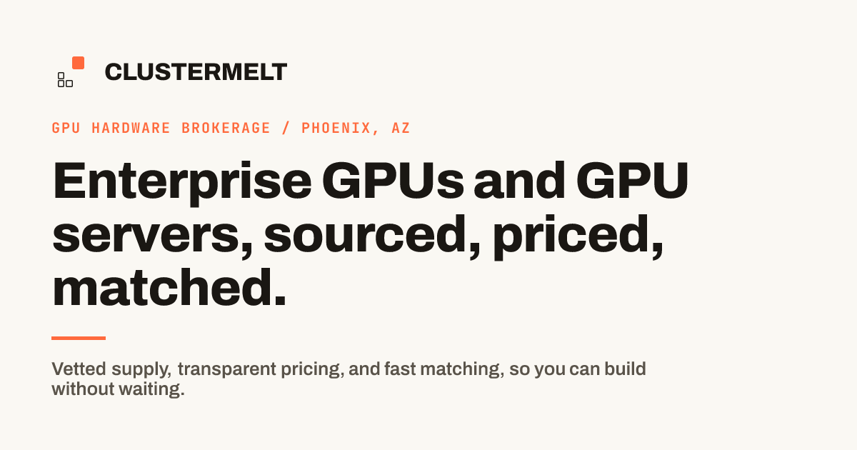 Used GPU Servers: DGX, HGX, 8-GPU Nodes | Clustermelt
